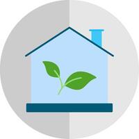 Eco House Flat Scale Icon vector