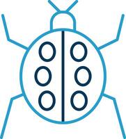 Insect Line Blue Two Color Icon vector