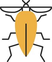 insecto desollado lleno icono vector