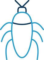 Insect Line Blue Two Color Icon vector