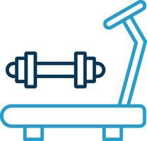 Gym Line Blue Two Color Icon vector