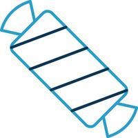 Candy Line Blue Two Color Icon vector