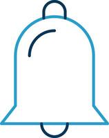 Bell Line Blue Two Color Icon vector