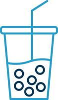 Soft Drink Line Blue Two Color Icon vector