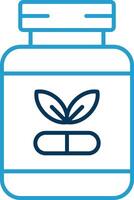 Supplements Line Blue Two Color Icon vector