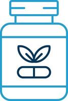 Supplements Line Blue Two Color Icon vector