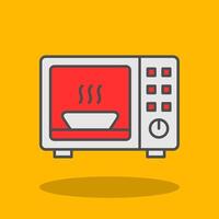 Microwave Filled Shadow Icon vector