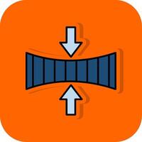 Elasticity Filled Orange background Icon vector