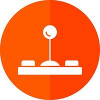 Joystick Glyph Red Circle Icon vector