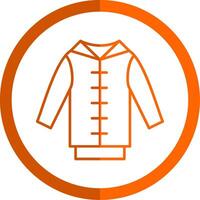 Pull Over Line Orange Circle Icon vector