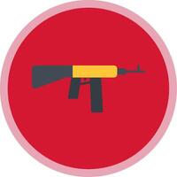 Rifle Flat Multi Circle Icon vector