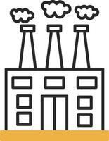 Factory Skined Filled Icon vector