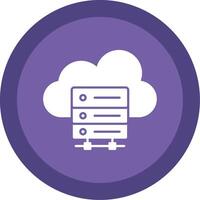 Cloud Glyph Multi Circle Icon vector