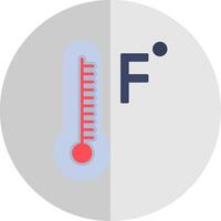 Fahrenheit Degrees Flat Scale Icon vector