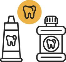 Dental Care Skined Filled Icon vector