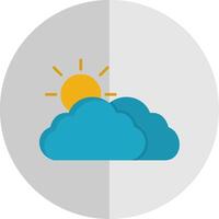 Cloudy Flat Scale Icon vector