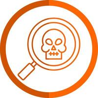 Anthropology Line Orange Circle Icon vector