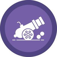 Cannon Glyph Multi Circle Icon vector