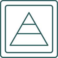Pyramid Line Gradient Round Corner Icon vector