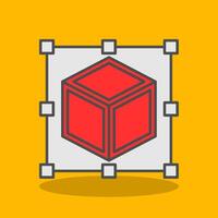 Scale Filled Shadow Icon vector
