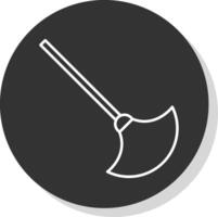 Duster Line Grey Circle Icon vector