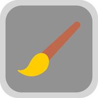 Brush Flat Round Corner Icon vector