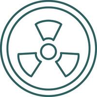 Radioactivity Line Gradient Round Corner Icon vector