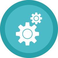 Gears Glyph Multi Circle Icon vector