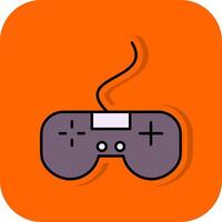 game Filled Orange background Icon vector