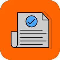 Check Filled Orange background Icon vector