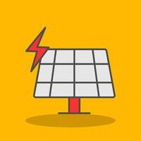 Solar Panel Filled Shadow Icon vector