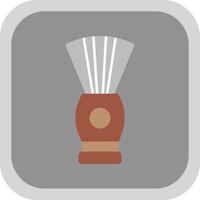 Shaving Brush Flat Round Corner Icon vector