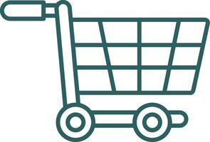 Trolley Line Gradient Round Corner Icon vector