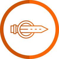 Belt Line Orange Circle Icon vector