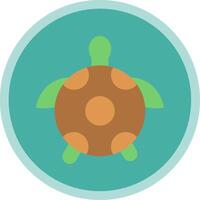 Tortoise Flat Multi Circle Icon vector