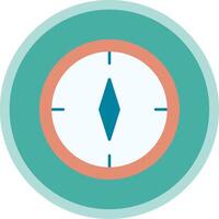 Compass Flat Multi Circle Icon vector