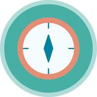 Compass Flat Multi Circle Icon vector