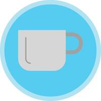 Cup Flat Multi Circle Icon vector