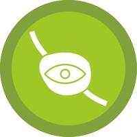 Eyepatch Glyph Multi Circle Icon vector