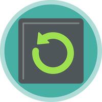 Undo Flat Multi Circle Icon vector