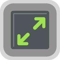 Resize Flat Round Corner Icon vector