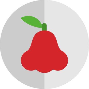 Java manzana plano escala icono vector