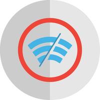 Disconnected Flat Scale Icon vector
