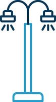 Street Lamp Line Blue Two Color Icon vector