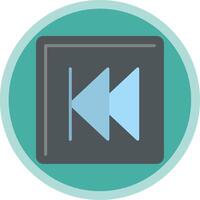 Backward Flat Multi Circle Icon vector