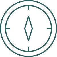 Compass Line Gradient Round Corner Icon vector