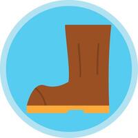 Boot Flat Multi Circle Icon vector