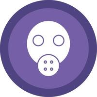 Gas Mask Glyph Multi Circle Icon vector