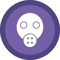 Gas Mask Glyph Multi Circle Icon vector