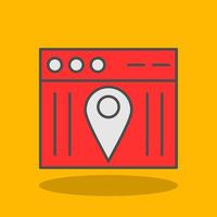 Web Filled Shadow Icon vector